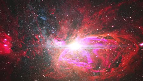 4k la superficie de la nube nebulosa roja en el universo