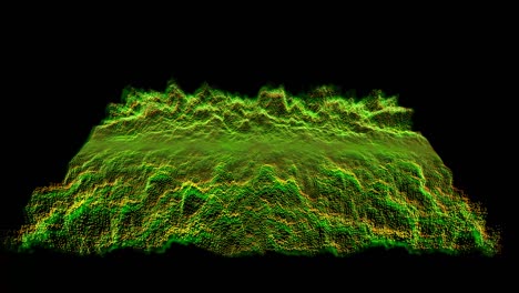 abstracto forma de onda de limón verde sonido audio música oscilación, visualización tecnología de ondas superficie digital