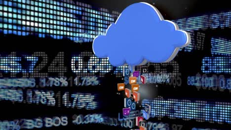 Cloud-Speicher,-Der-Informationen-Aufnimmt