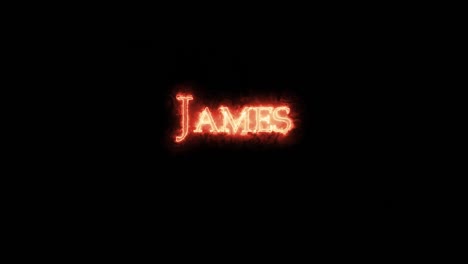 james written with fire. loop