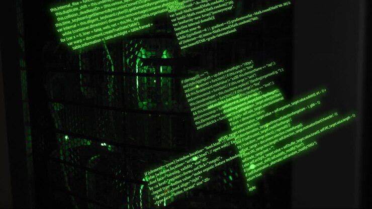 Animation of digital data processing over computer servers