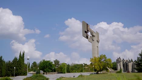 major monument in stara zagora, bulgaria, time lapse