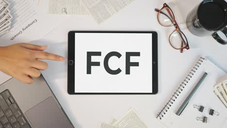 FCF DISPLAYING ON A TABLET SCREEN