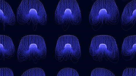 Glowing jellyfish illuminate night ocean in enchanting image