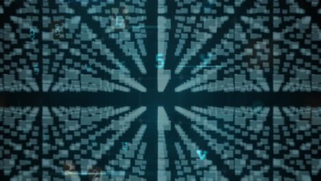 animación del procesamiento de datos de advertencia, el candado de seguridad en línea y la placa de circuitos