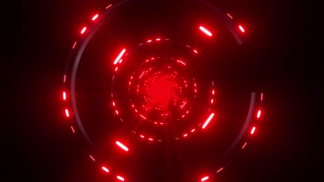 túnel de luz roja abstracto
