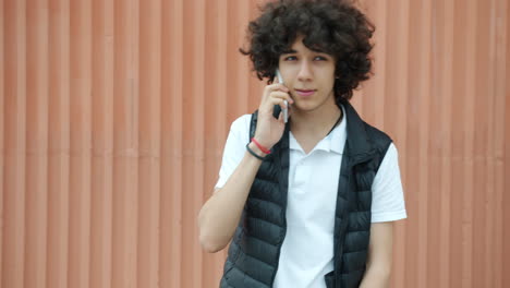 teenager on a phone