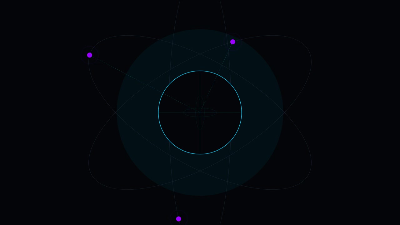Gráfico de Movimento Abstrato de Partículas Orbitando uma Esfera Central