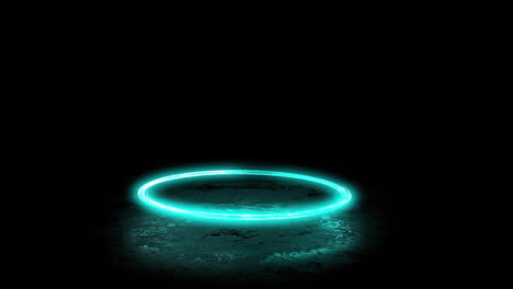 animation of neon circles moving on black background