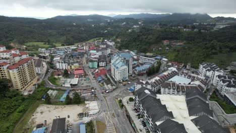 general landscape view of the brinchang district within the cameron highlands area of malaysia