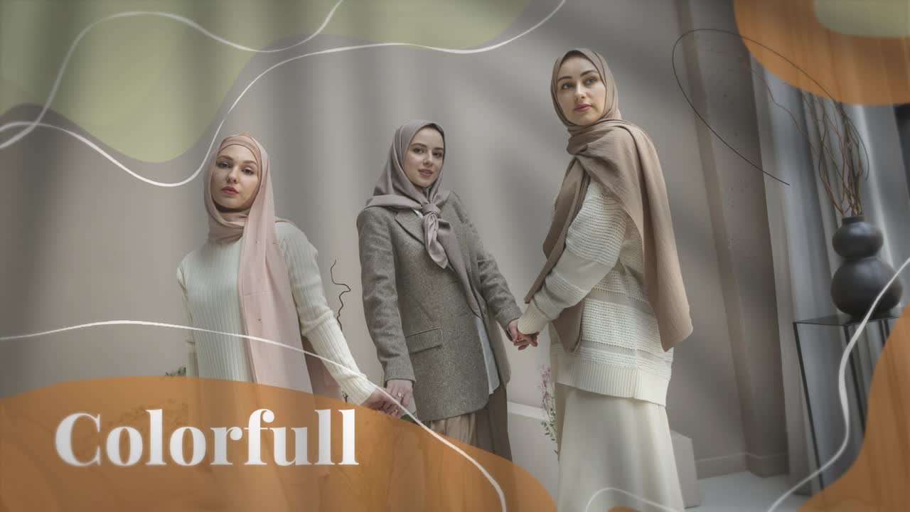 Template promozionale di moda elegante per la presentazione di un brand di abbigliamento e una presentazione visiva moderna