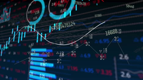 animation of financial data processing over grid