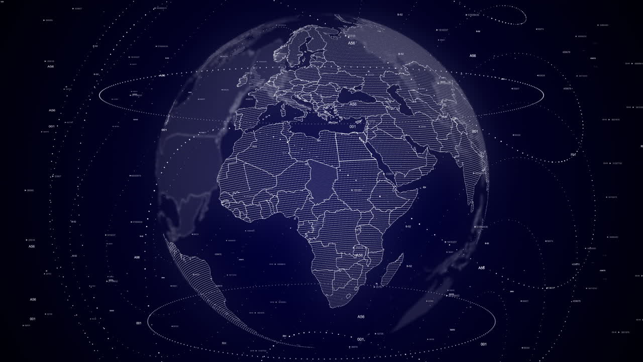 globo digital girando, haciendo zoom en el país de chad