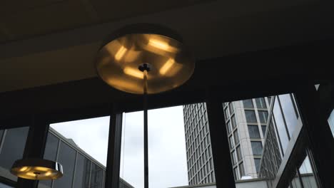 office floor lamps and windows low angle view