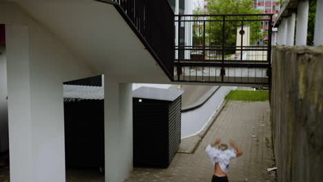 person doing parkour