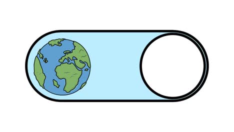 toggle on off animation. creative cartoon concept of day and night, good and bad, yes or no etc. user interface toggle switch on off day and night.