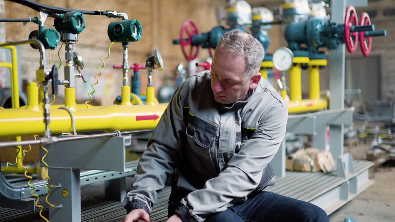 휴식 중인 노동자