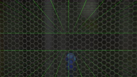 animación de formas en movimiento sobre la sala del servidor