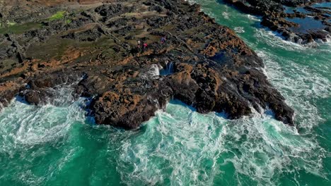 located in the cape perpetua scenic area, just three miles south of yachats oregon, thor's well is a bowl-shaped hole carved out of the rough basalt shoreline