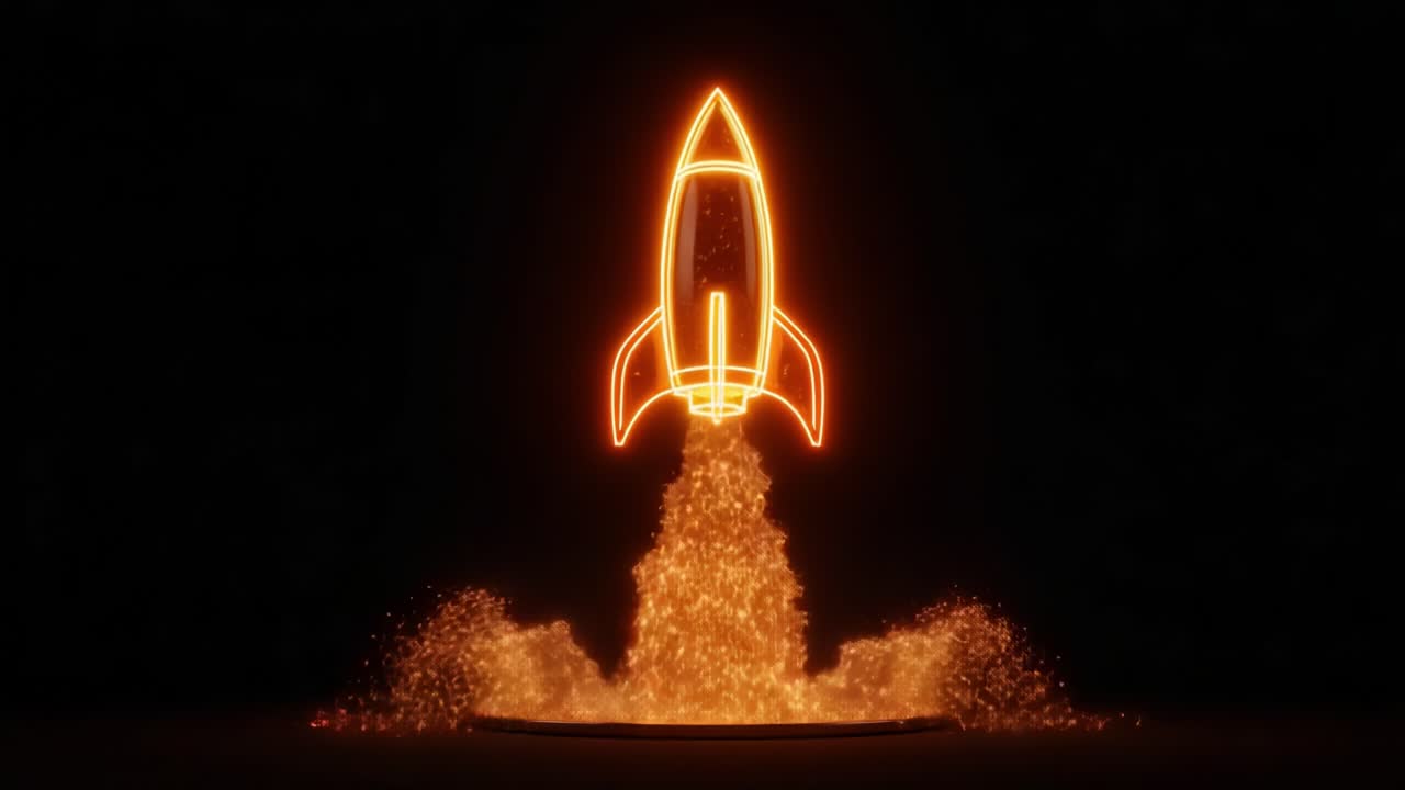 Stunning Visuals of a Rocket Launch: A Dynamic Animation Showcasing the Moment of Liftoff with Vibrant Sparks and Fiery Elements that Ignite Imagination and Inspire Dreams of Space Exploration