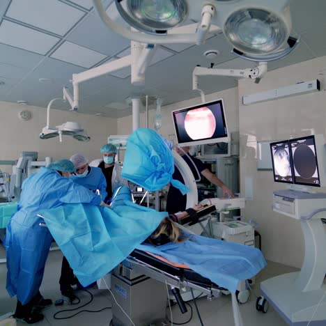 professional surgeons in medical uniform