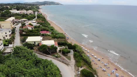 aerial 4k footage of corfu coastline