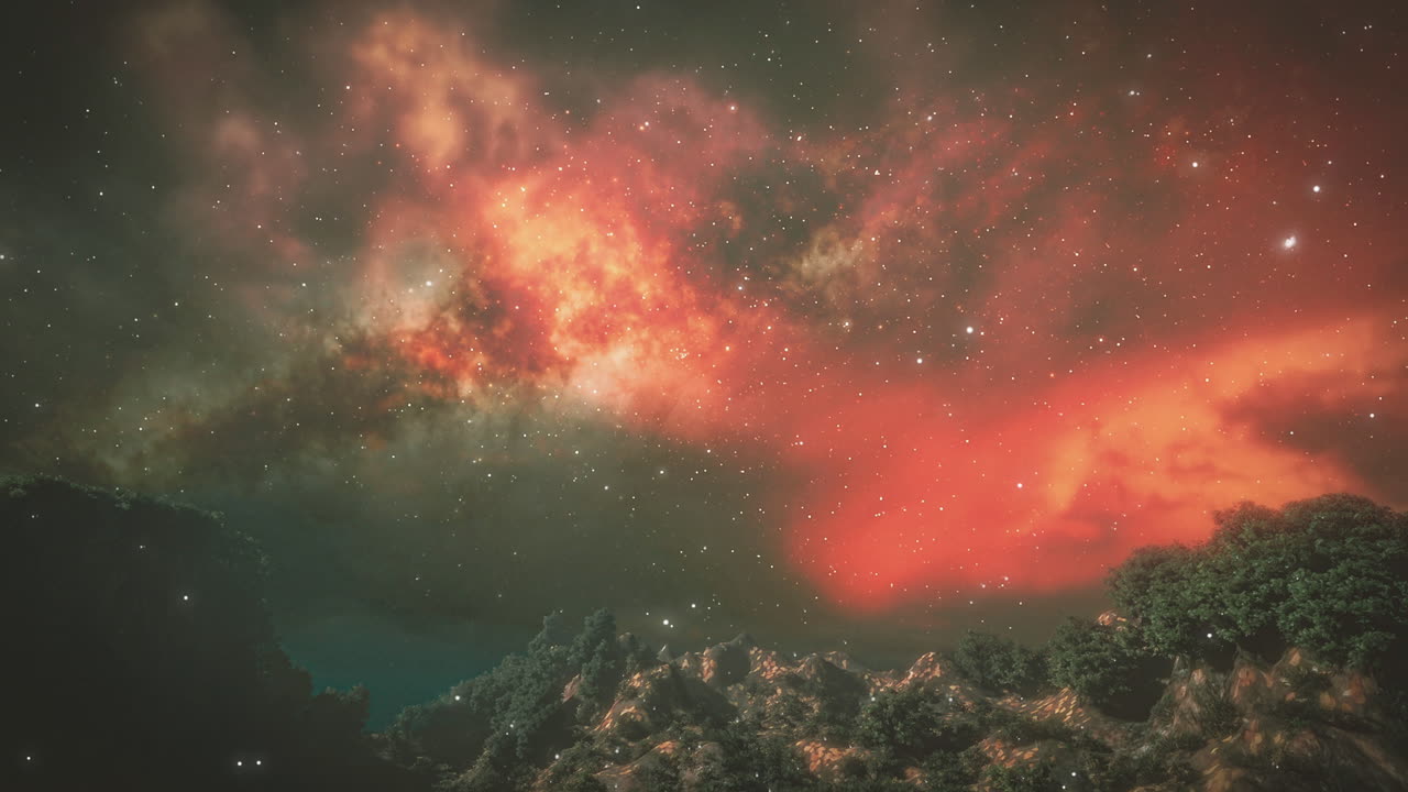 video del universo o sobrevuelo aéreo