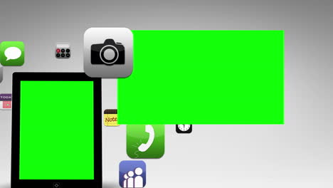 Tablet-Bildschirm-Und-App-Animation-Mit-Chroma-Key