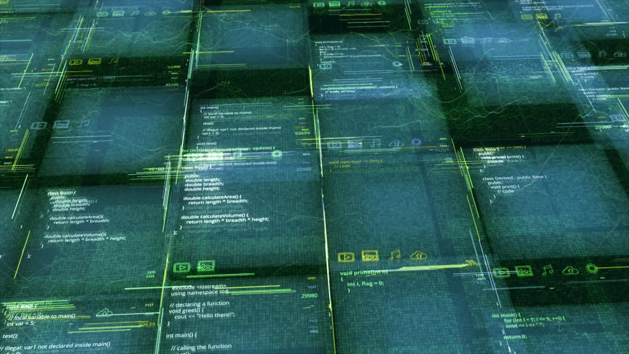 visualización de código de computadora abstracto