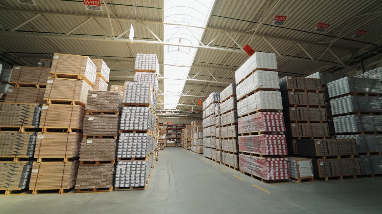 Factory for the production of parquet board. Manufacture of flooring, parquet processing