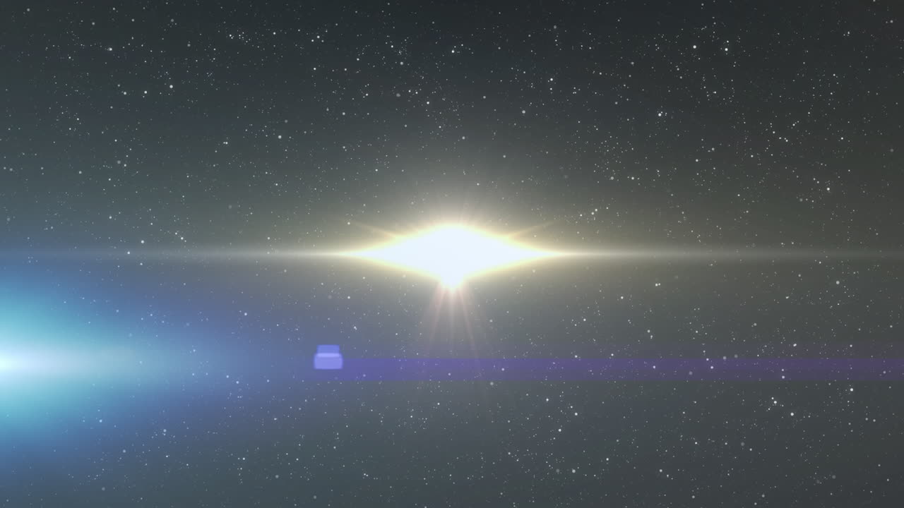 검은 바탕에 있는 빛의 흔적과 반점의 애니메이션