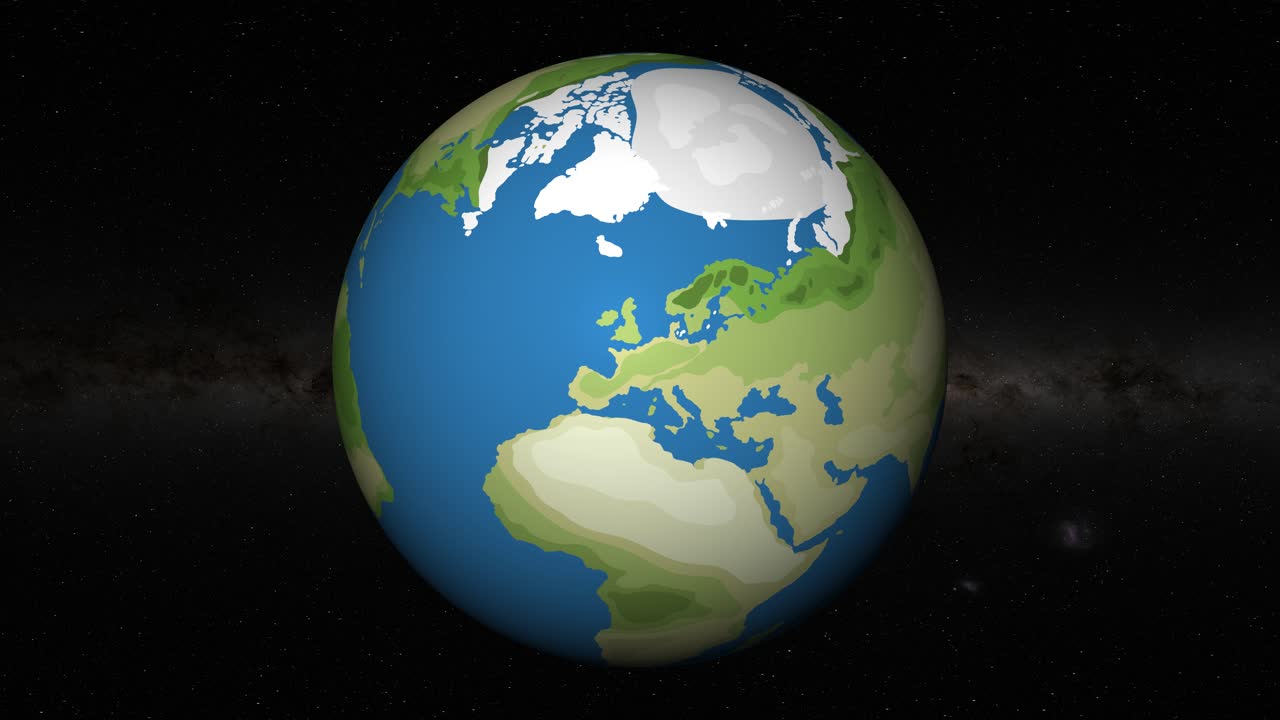 animación de la tierra agrandando para centrarse en parís