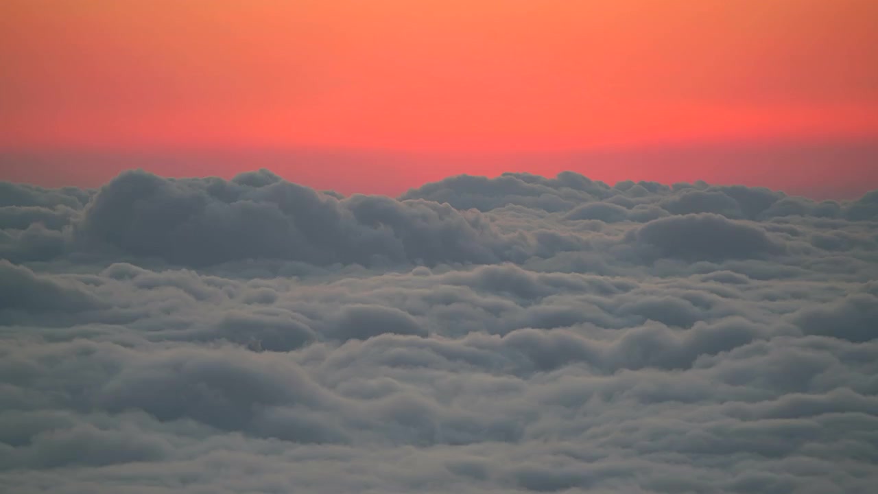 Time Lapse of Sunrise Above a Thick Layer of Clouds