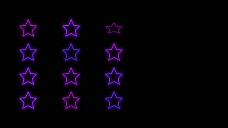 Pulsing-neon-purple-stars-pattern-in-rows-2