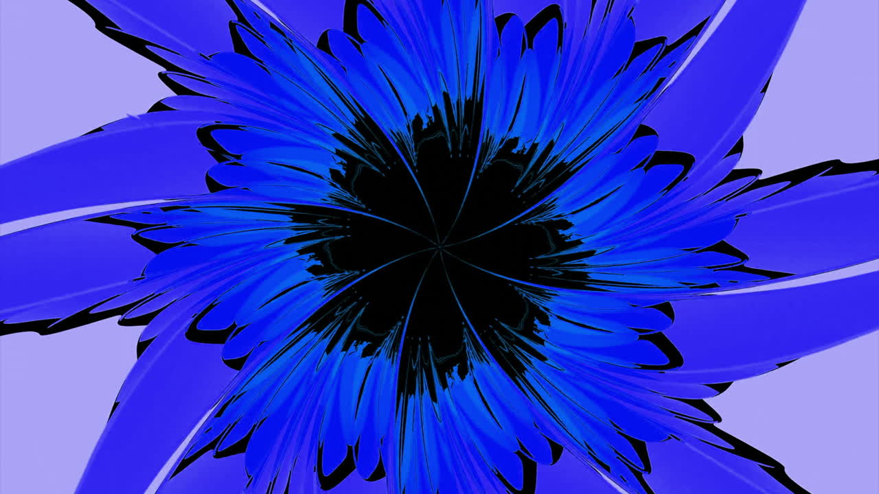 Abstrakt Blåt Blomsterdesign