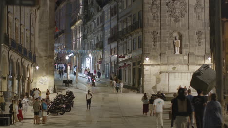 night street scene in european city