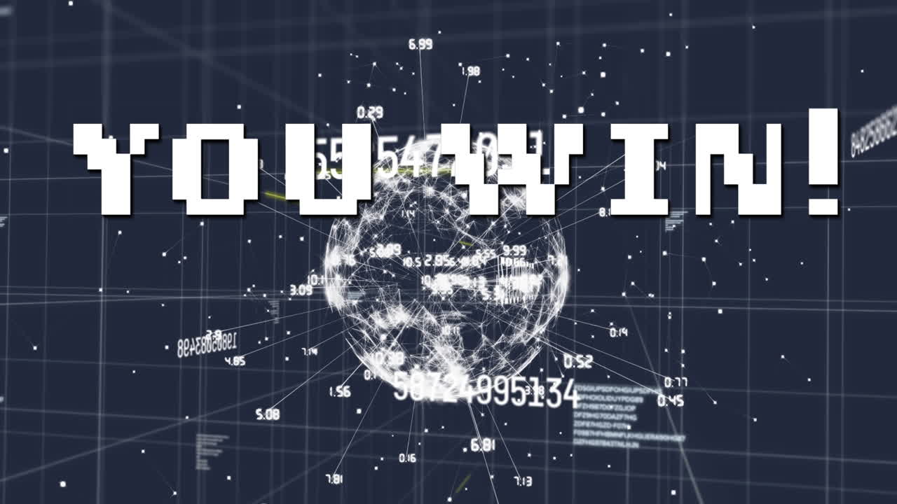 데이터 처리 네트워크와 연결을 통해 텍스트를 얻는 애니메이션