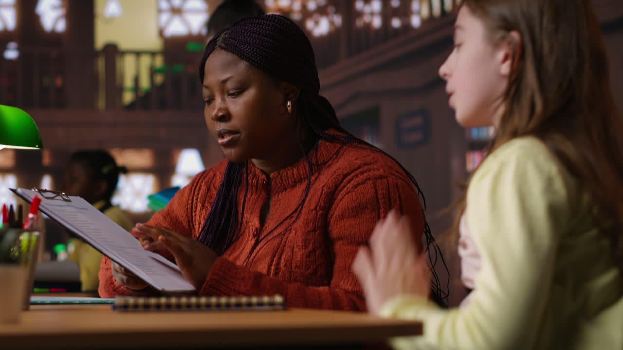 Teacher Tutoring a Student