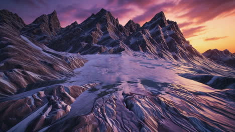 majestic mountain range at sunrise