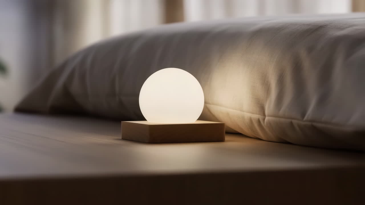 Modern Bedside Lamp on Nightstand