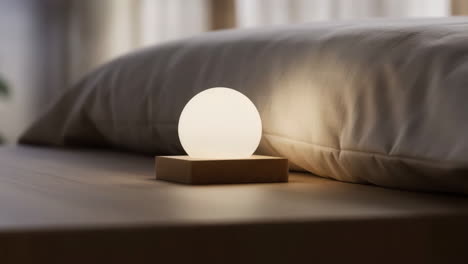 modern bedside lamp on nightstand