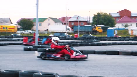 go-kart racing action