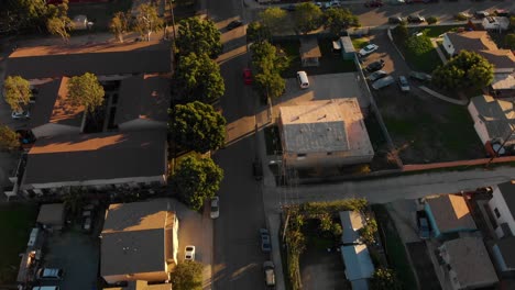 san diego southcrest neighborhood aerial at sunset