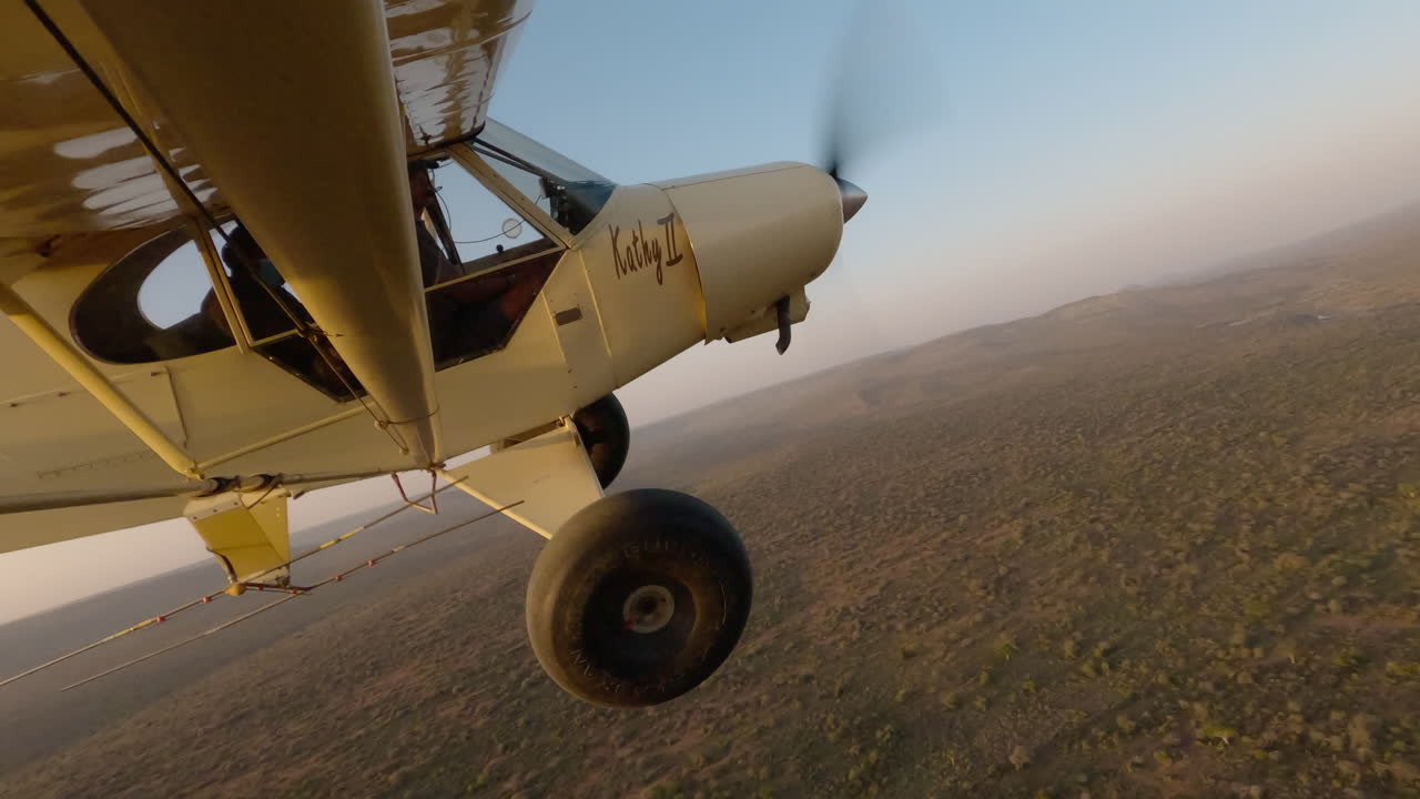 Aereo su vista aerea di vegetazione rada e ombre proiettate