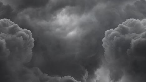 cumulonimbus cloud storm and lightning strike in the sky