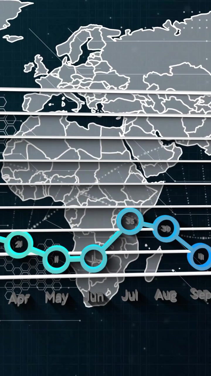 Animation of dna strand over data processing and world map