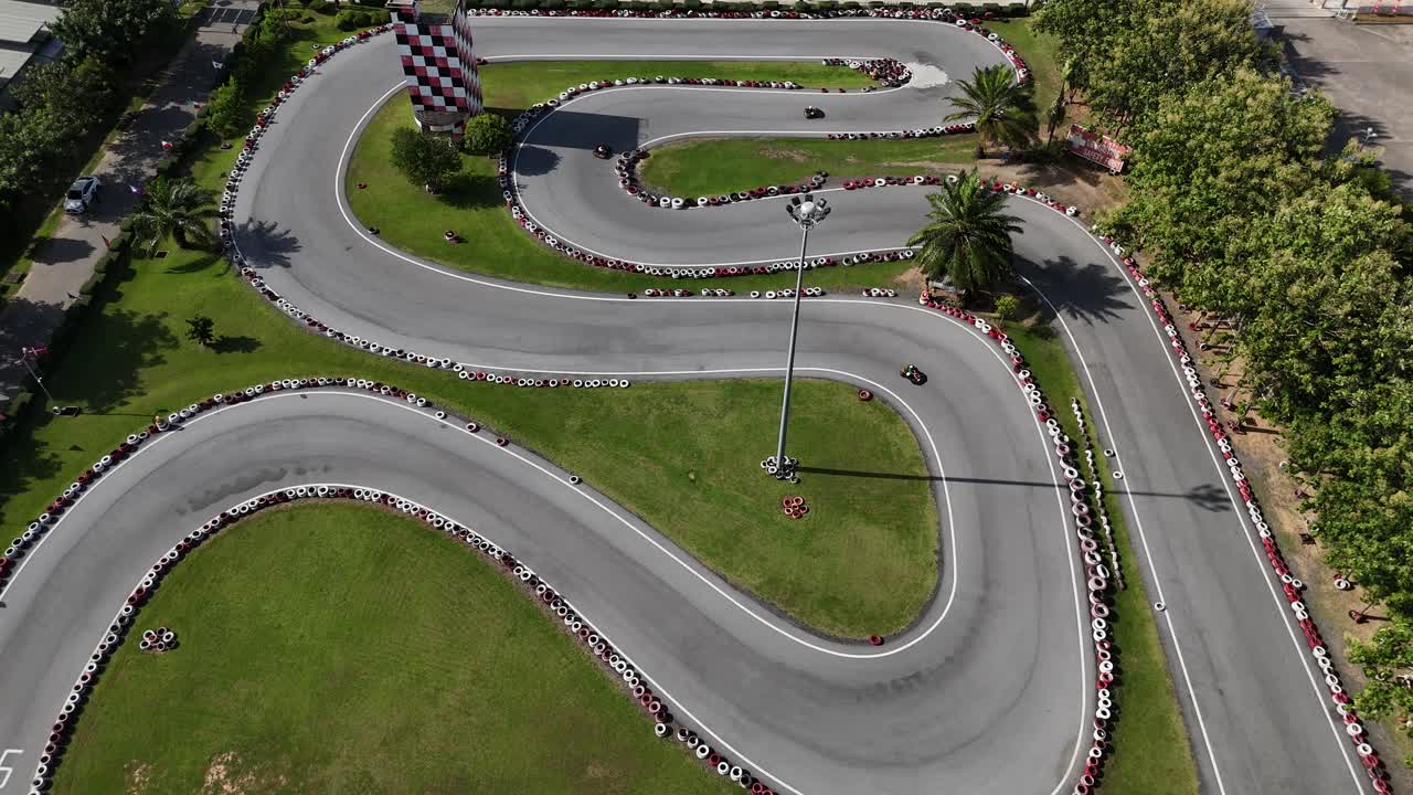 vista aérea de una pista de go-kart