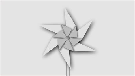 molino de viento de papel, animación de ventilador de papel para gráficos en movimiento, elementos gráficos.