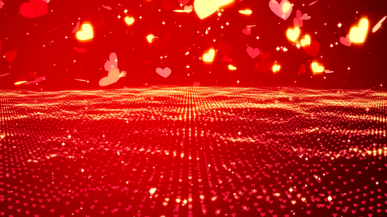 은 심장, 행복한 발렌타인 데이 배경, 3d 렌더링