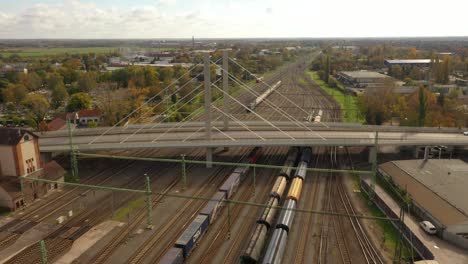 imágenes de drones del puente elisabeth en bekescsaba, dron de hungría vuela hacia adelante